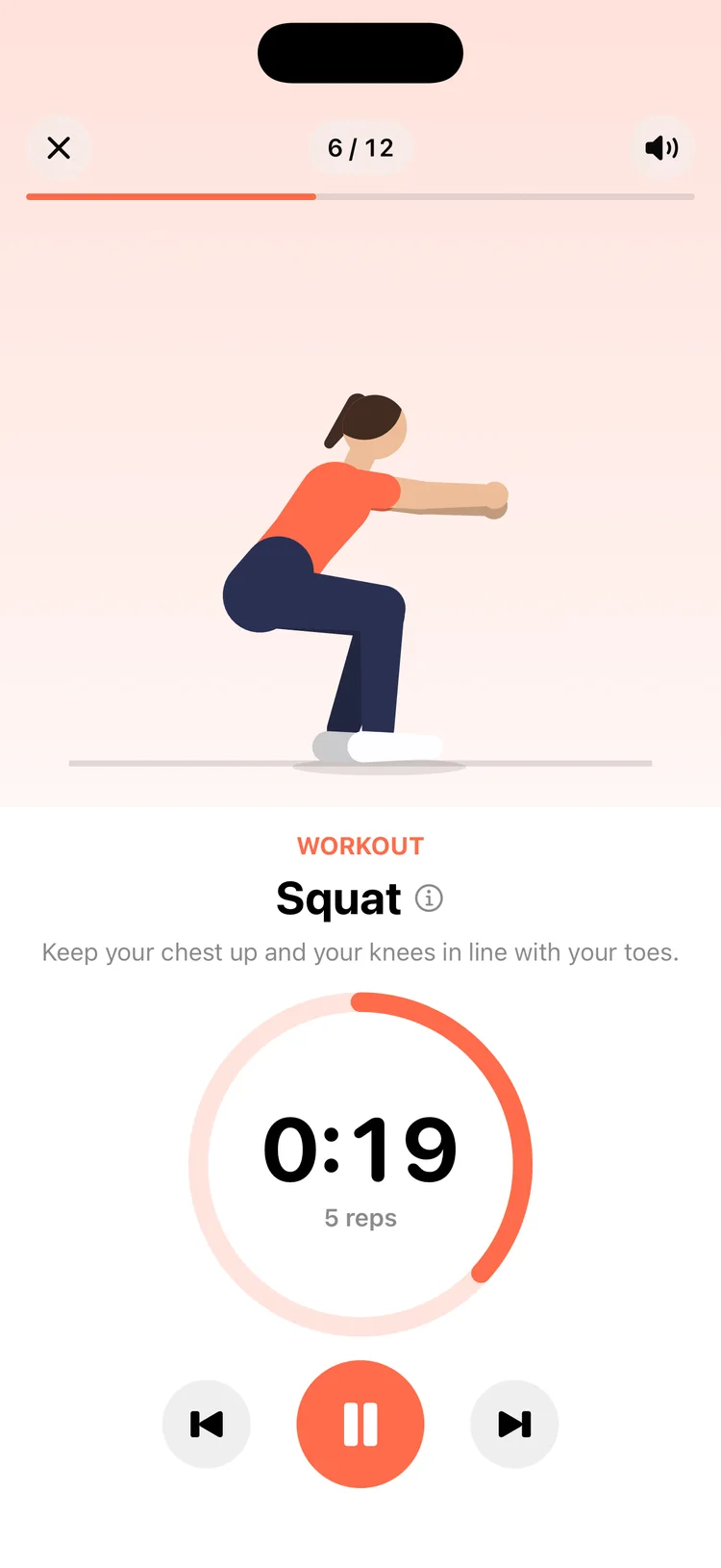 The workout player: the coach doing a calf raise during the warm-up, 14 seconds left