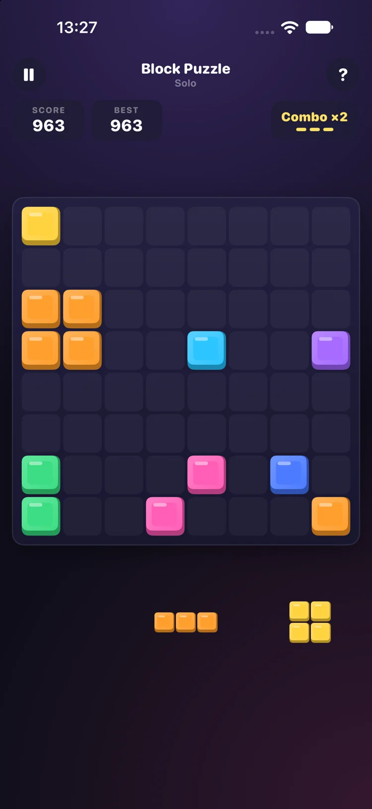 Nofi Block Puzzle with colourful blocks